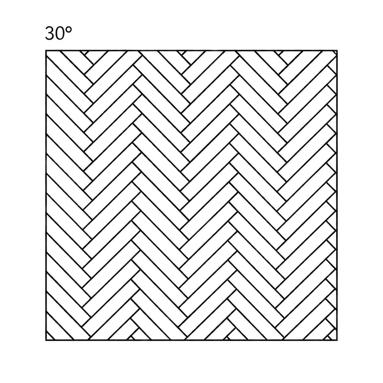 Espiga Herringbone a 30 grados