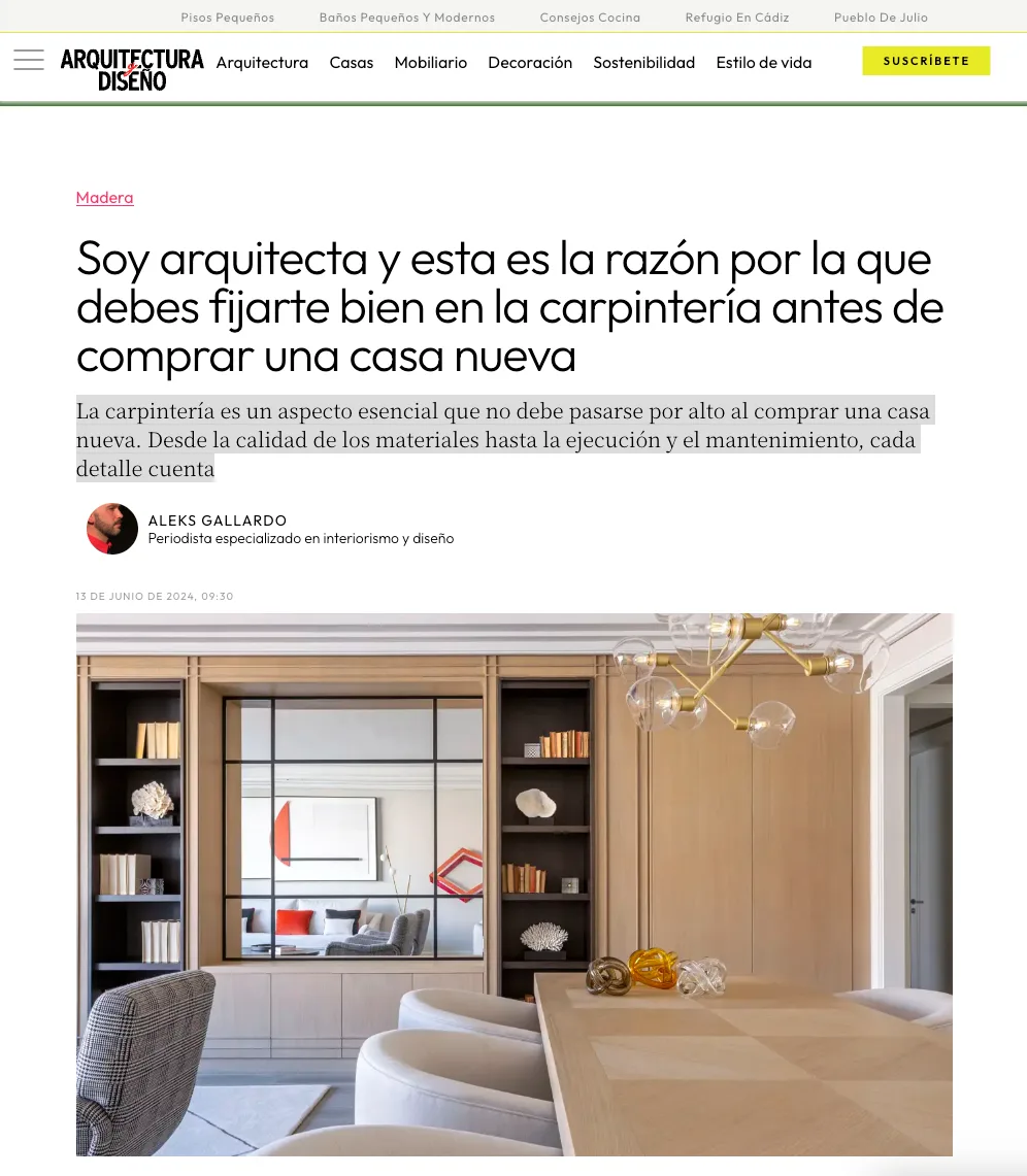 Tarimas de Autor en la revista Arquitectura & Diseño.