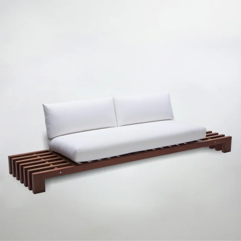 Sofá modular de exterior en teca